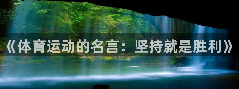 181熊猫体育：《体育运动的名言：坚持就是胜利》