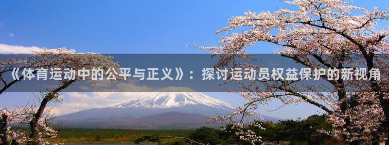 熊猫体育官方网站：《体育运动中的公平与正义》：探讨运动员权益保护的新视角